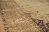Vintage Distressed Sivas carpet, highlighting muted floral patterns, decorative border, and aged patina.