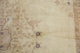 Ornate, faded floral buds and abrashed texture on this vintage distressed Sivas carpet.