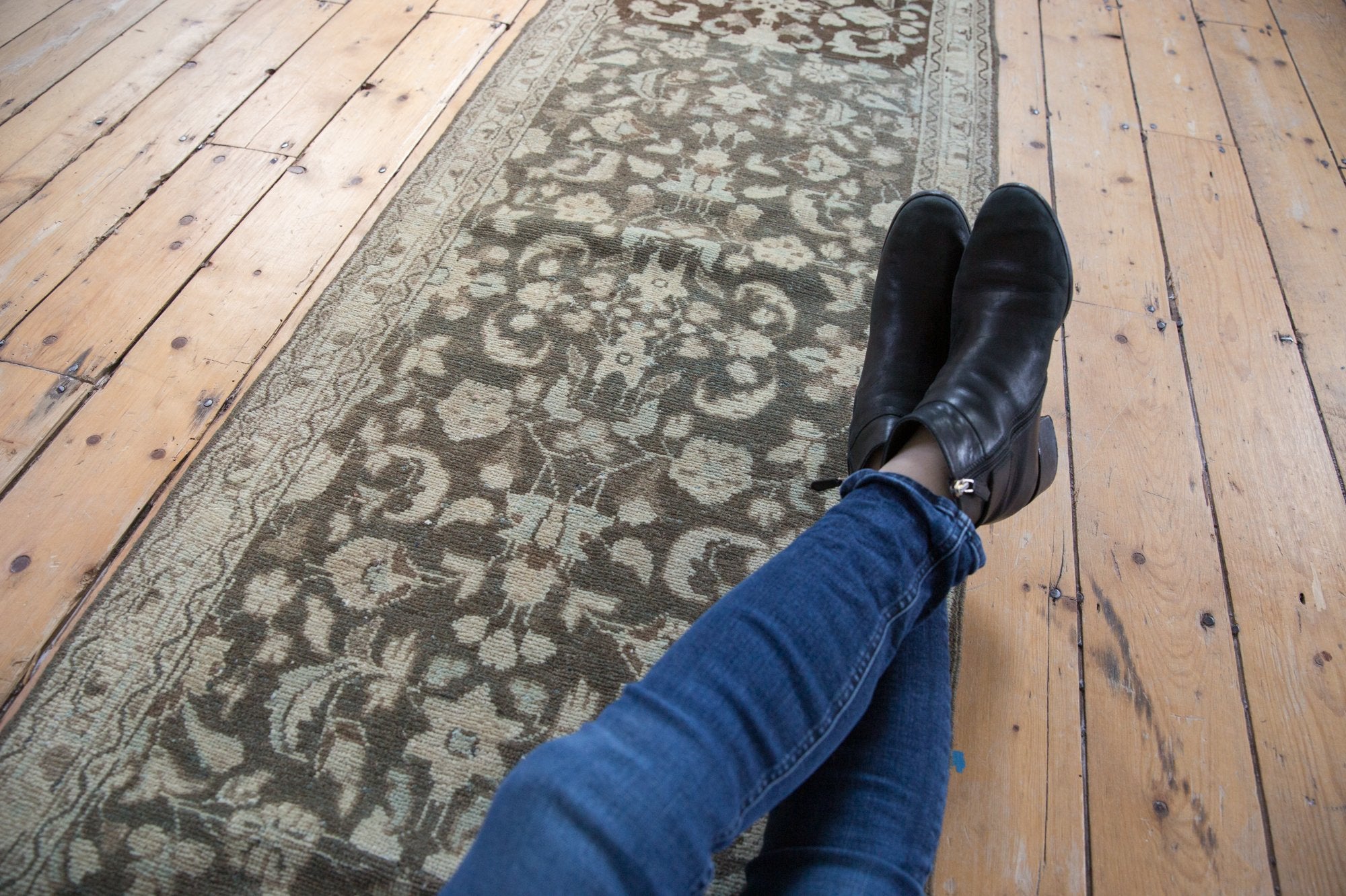 2.5x10 Vintage Distressed Hamadan Rug Runner // ONH Item sm001575 Image 1