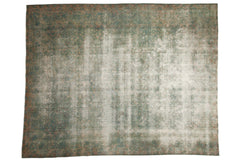 9x11.5 Vintage Distressed Kerman Carpet // ONH Item sm001582