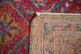 Hand knotted Lilihan rug back, showing fringe and detailed foundation weave.