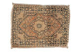 Antique Jalili Tabriz rug, intricate medallion with book-cover spandrels, dusty rust and ivory.