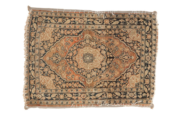 Antique Jalili Tabriz Square Rug Mat