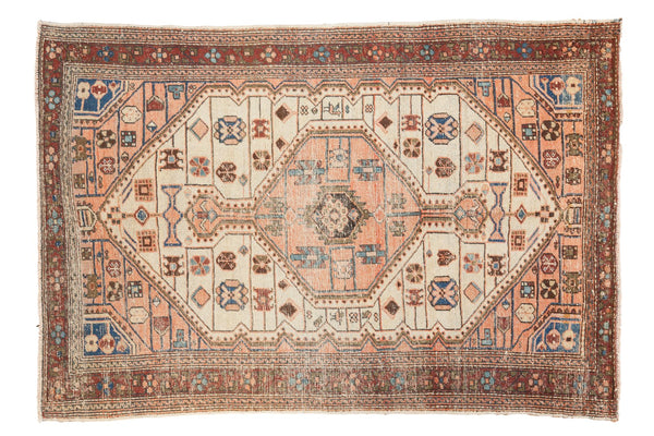 4'4" x 6'3" Vintage Distressed Malayer Rug / Item tm01127 image 1