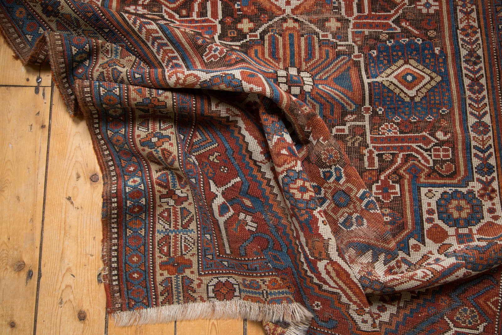 Antique Afshar Persian Rug 4'8