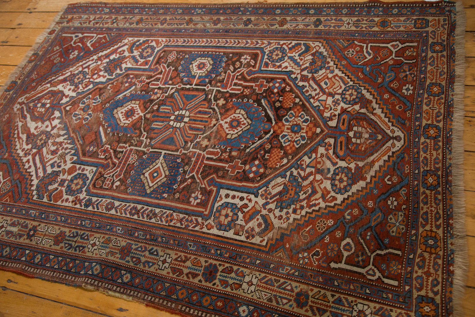 Antique Afshar Persian Rug 4'8
