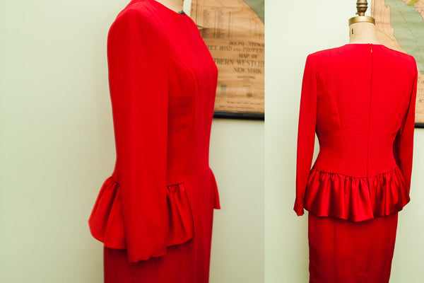 Vintage 80s Carolina Herrera Sample Party Dress // ONH Item 1704
