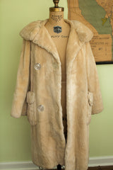 Mod Vintage 60s Sheared Beaver Fur Coat Hollywood Glam // ONH Item 1687 Image 2