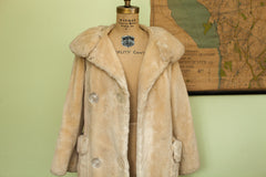 Mod Vintage 60s Sheared Beaver Fur Coat Hollywood Glam // ONH Item 1687 Image 1