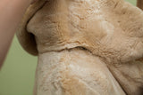 Mod Vintage 60s sheared bleached beaver fur coat soft texture close-up of ivory fur surface