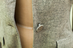 Vintage 40s Gray Wool Ladies Jacket Small / Medium // ONH Item 1685 Image 4