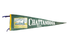 Chattanooga Tennessee Green Felt Flag Pennant 