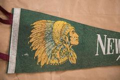 Native American Feathered Headdress green New Bern North Carolina felt flag banner 