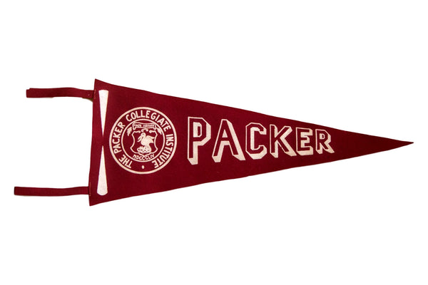 Packer Collegiate Institute Vintage Felt Flag Pennant Brooklyn NY 