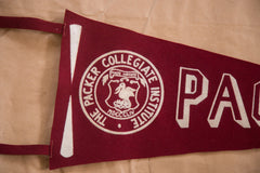 The Packer Collegiate Institute school emblem macte virtute brooklyn ny felt flag banner 