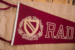 Radcliffe institute for advanced study Harvard university felt flag pennant
