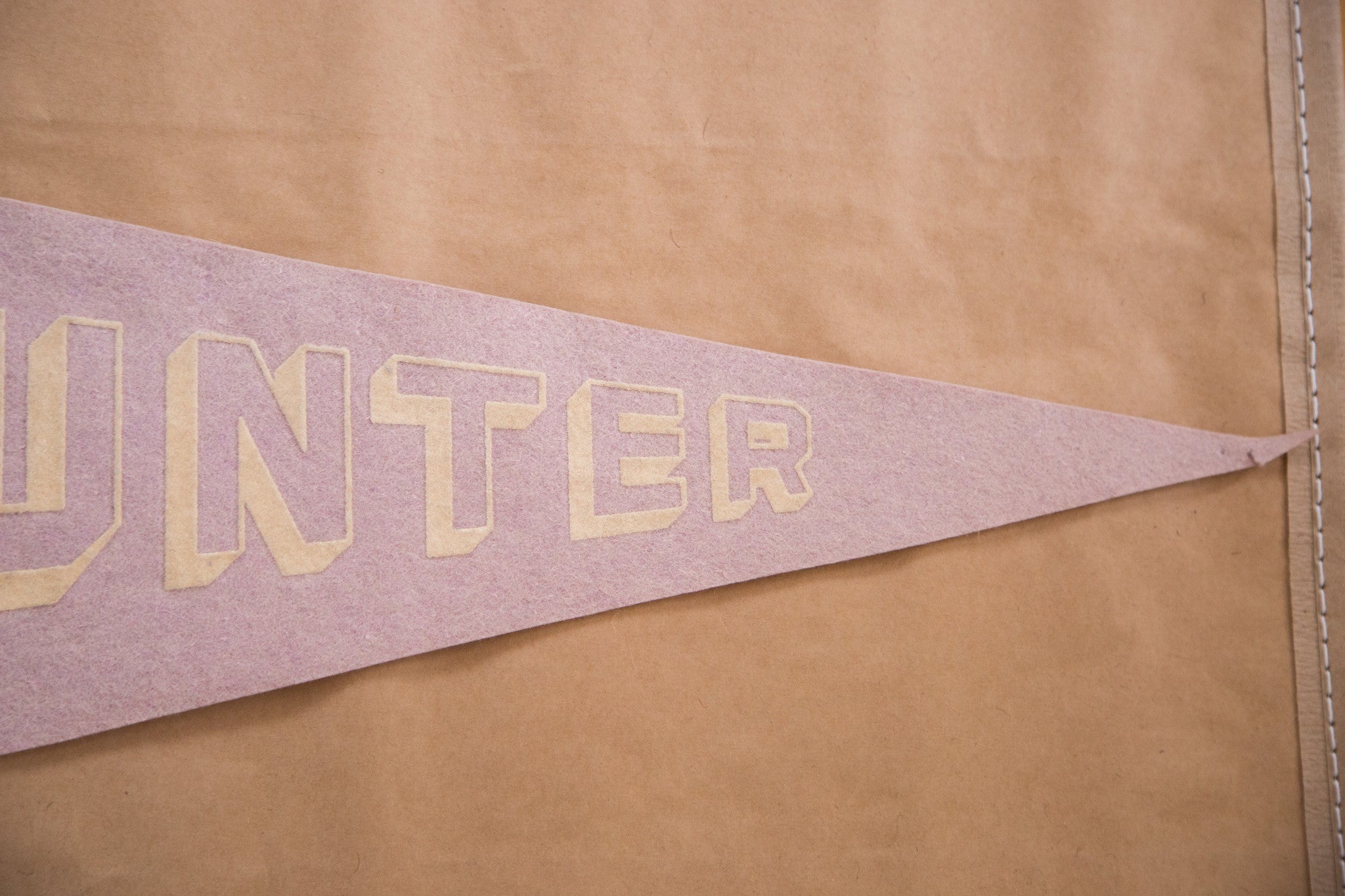 Faded Hunter College New York Felt Flag Pennant