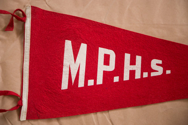 Simple and Minimalist Red Felt Flag Pennant