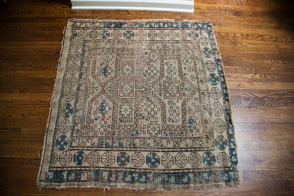 4x4 Muted Antique Kazak Tribal Rug // ONH Item 1642