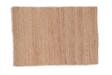 Wheat jute rug mat, handwoven natural fiber with subtle textured stripes, 2x3.