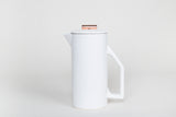 Modern White Copper Tip French Press 850 mL // ONH Item 3294