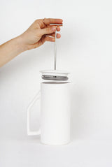 Modern White Copper Tip French Press 850 mL // ONH Item 3294 Image 4